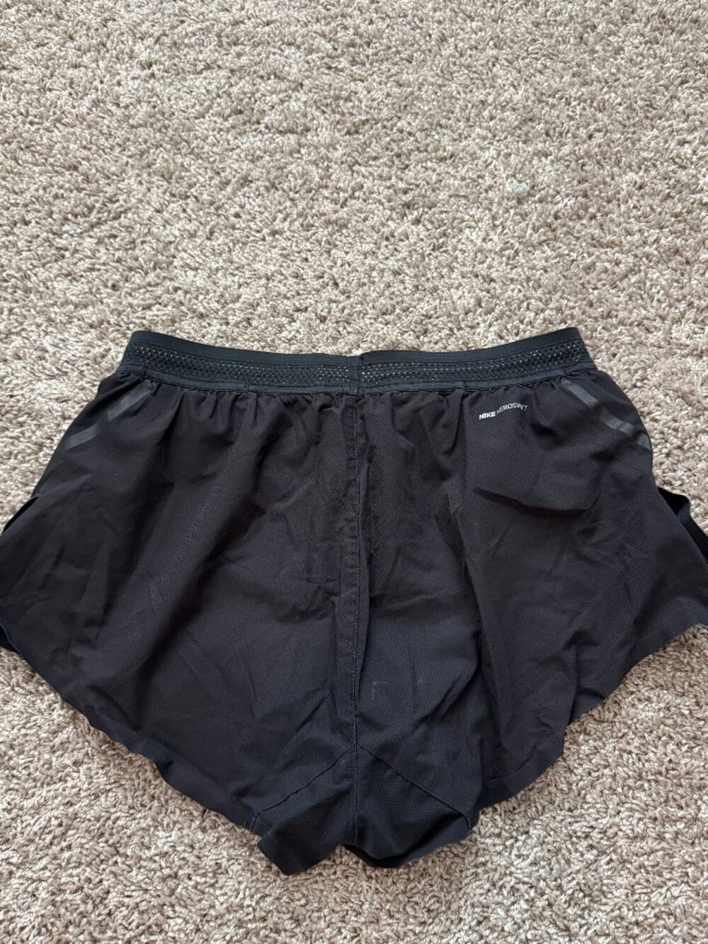 Nike Mens Black/Green 2-inch Aeroswift Split Shorts Running Size M - Picture 4 of 5